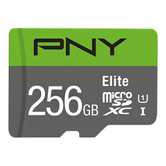 MEMORIA SD MICRO 256GB  PNY Elite microSDHC UHS-I Clase 10 100Mb/S + ADAPTADOR SD P-SDU256V11100EL-GE