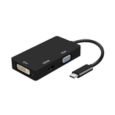 ADAPTADOR AISENS USB 3.1 TIPO-C MACHO A SVGA DVI HDMI 4K HEMBRA 15CM NEGRO A109-0343